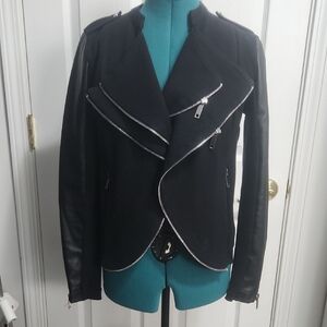 INC International Concepts Black Jacket with Silver Accents